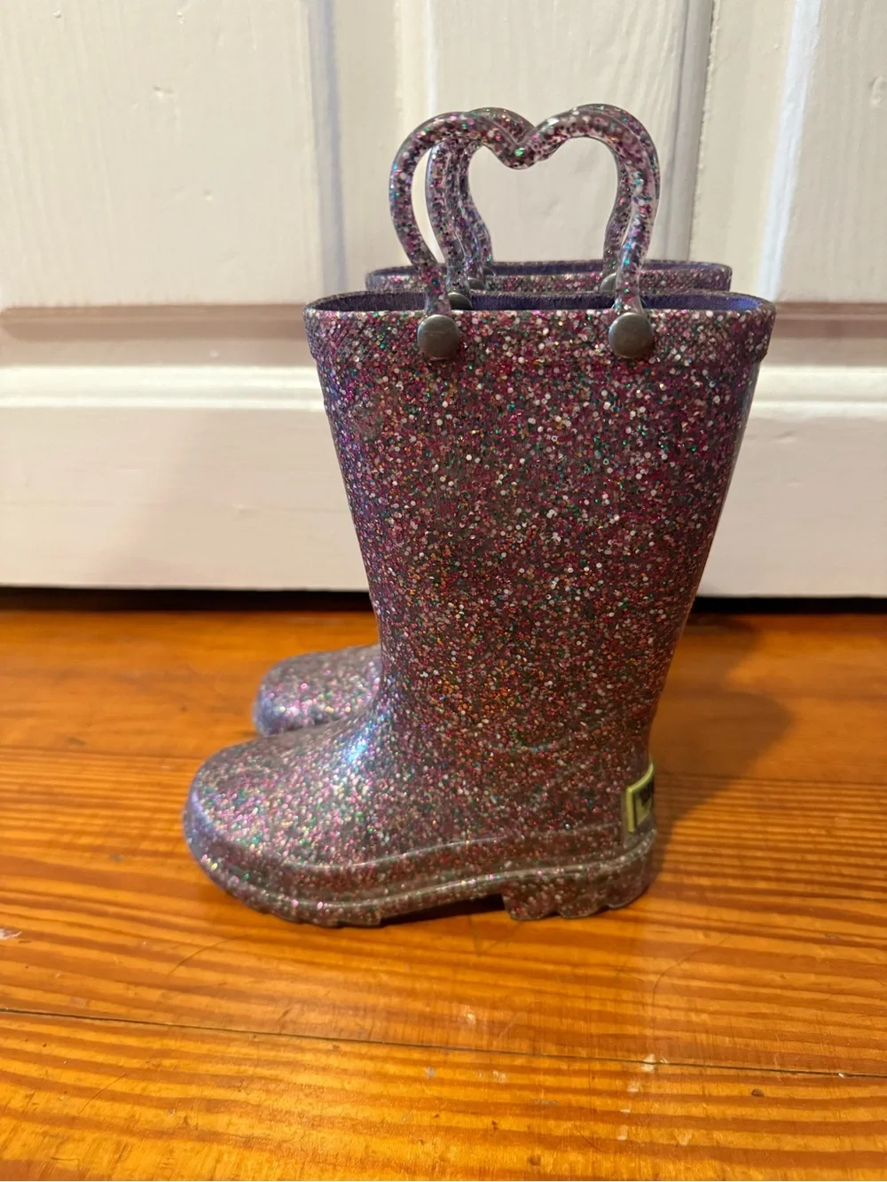 Western Chief purple glitter light up rain boots